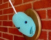 Becca the Narwhal -- Med -- Aqua Blue