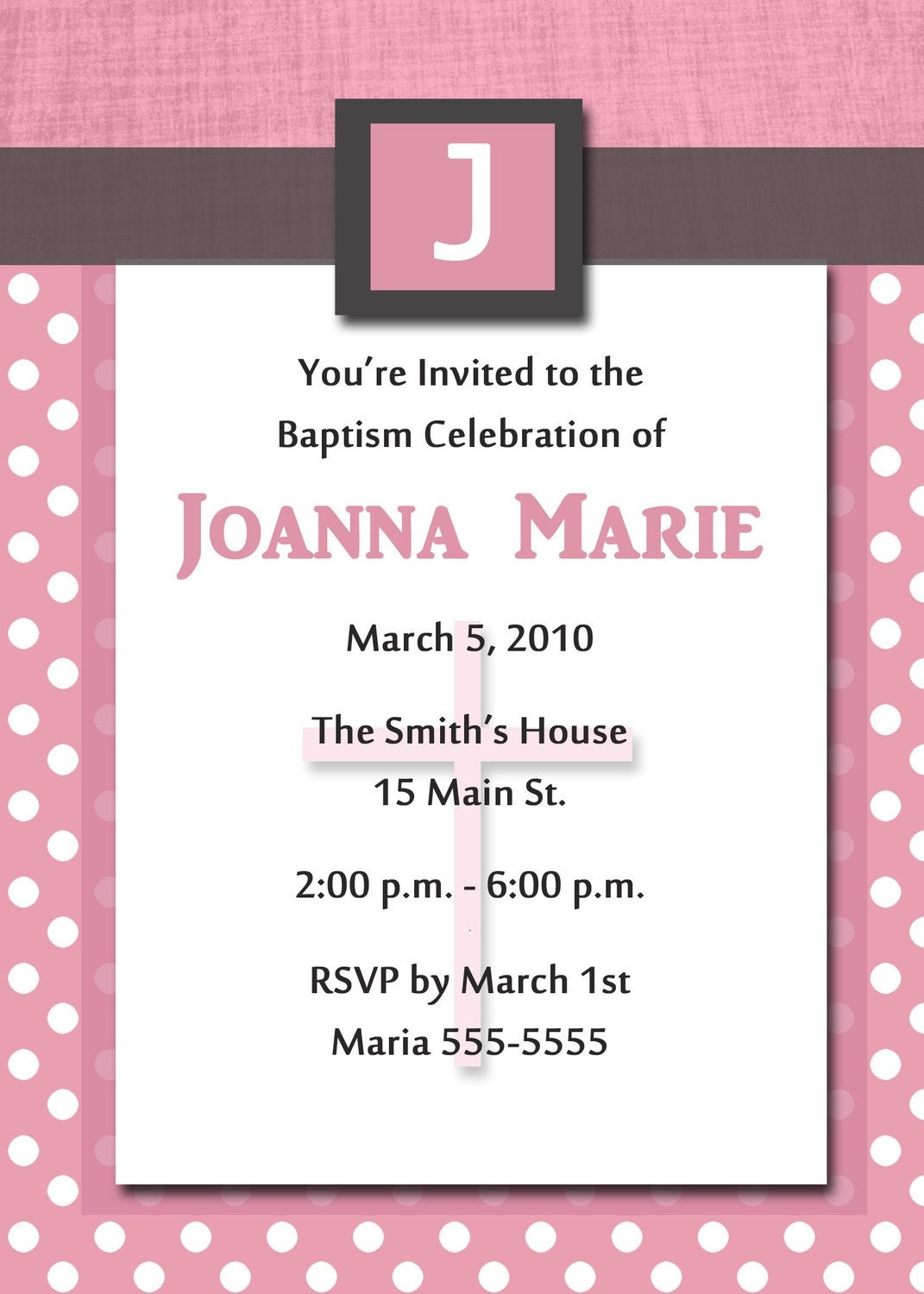 Girl/Boy Baptism Invitation (Printable digital file) Il_570xn