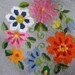 VINTAGE NEEDLEPOINT PILLOW front Multi Colored Florals diy project Handmade Lovely work