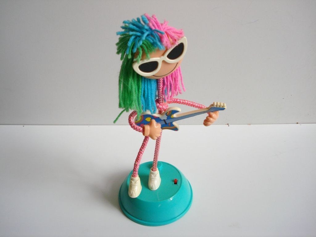 Dancing Party Girl Guy Retro Rocker Chic Dude Kitsch Novelty Toy Vintage