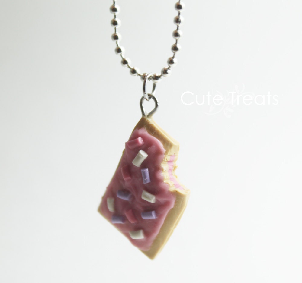 Poptart Necklace - Super Cute :) As seen in Make Jewellery and Making Jewellery Magazines