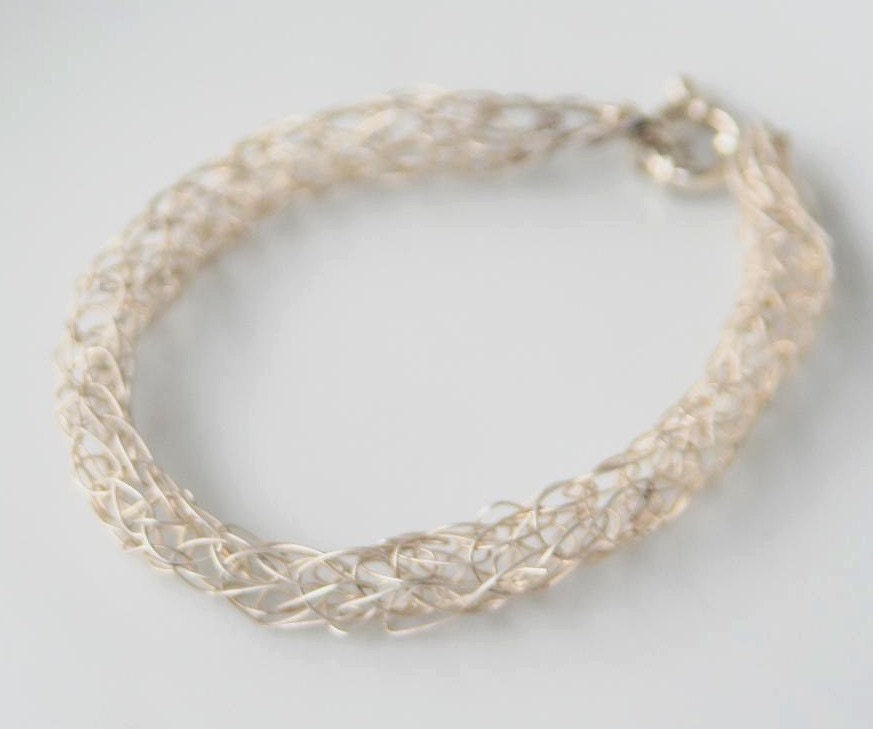 Open Weave Silver bracelet - BeatrizFortes