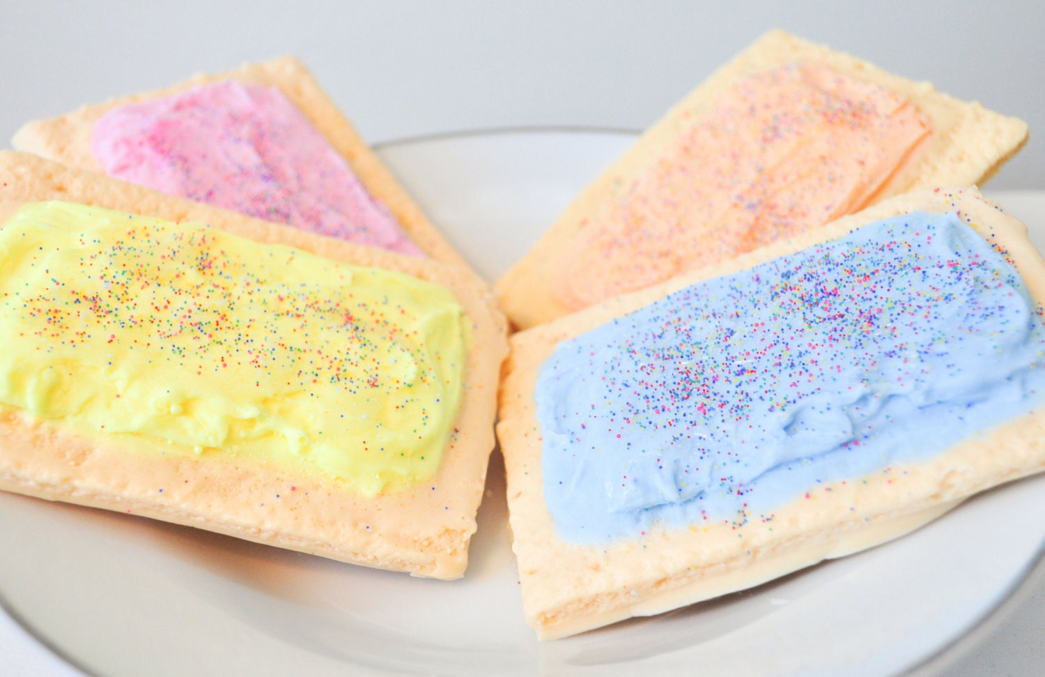 Pop Tart Soap - food soap - choose your color - pink, green or blue