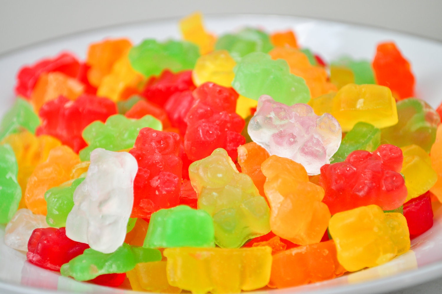 Gummi Bear Soaps - 3 oz - mixed fruit scented - food soap - red, green, yellow, orange - AubreyEApothecary