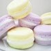Food Soap - French Macaron Soap  - French Macaroon - pastel lavender purple & butter lemon yellow