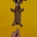 Weiner Dog on a Stick - (Ready to ship) crocheted amigurumi puppy snack