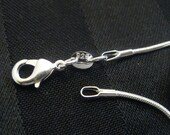3 chains -  Sterling Silver Snake Plated over bronze -   18 Inch 1.0mm