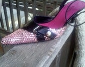 Size 7 1/2 Mix It Crystal Strap Heels