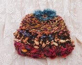 SALE Magic and Mystery Pouch. Freeform Crochet, Art Yarn