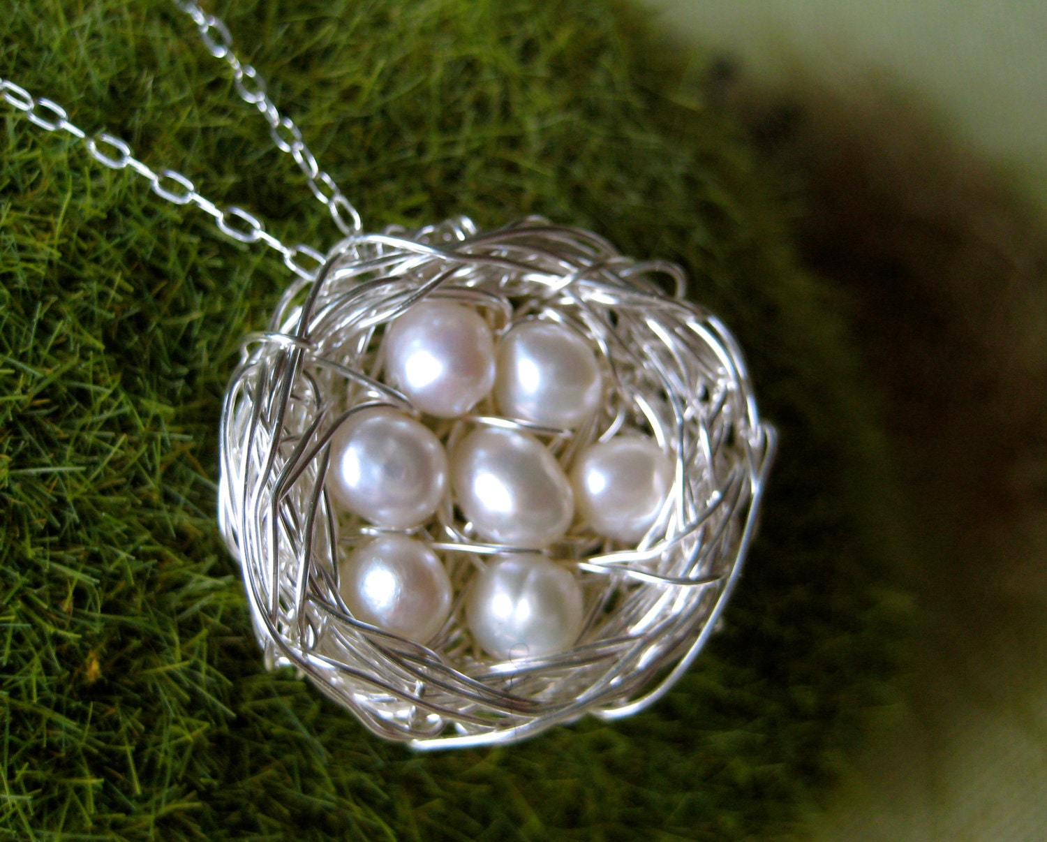 Personalized jewelry, Nest Necklace 6, 7 or 8 pearls - personalized christmas gifts for mother, mother in law gifts, grandmother / under 50