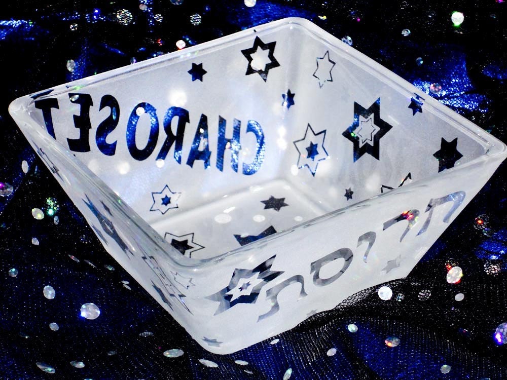 Charoset Bowl For Passover Seder Judaica Etched Glass