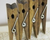 10 Large Wood Clothespins - Set of 10 - Photo holder, table number holder, memo