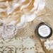 Burlap and Lace Ring Bearer Pillow with Ivory Peony