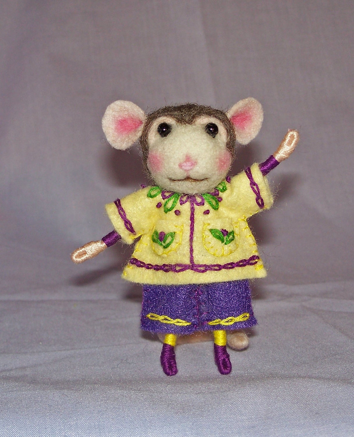 Needle Felted Mouse Custom Made for You - FREE SHIPPING to US and Canada