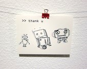 Robot Thank You Greeting Cards - Set of 5