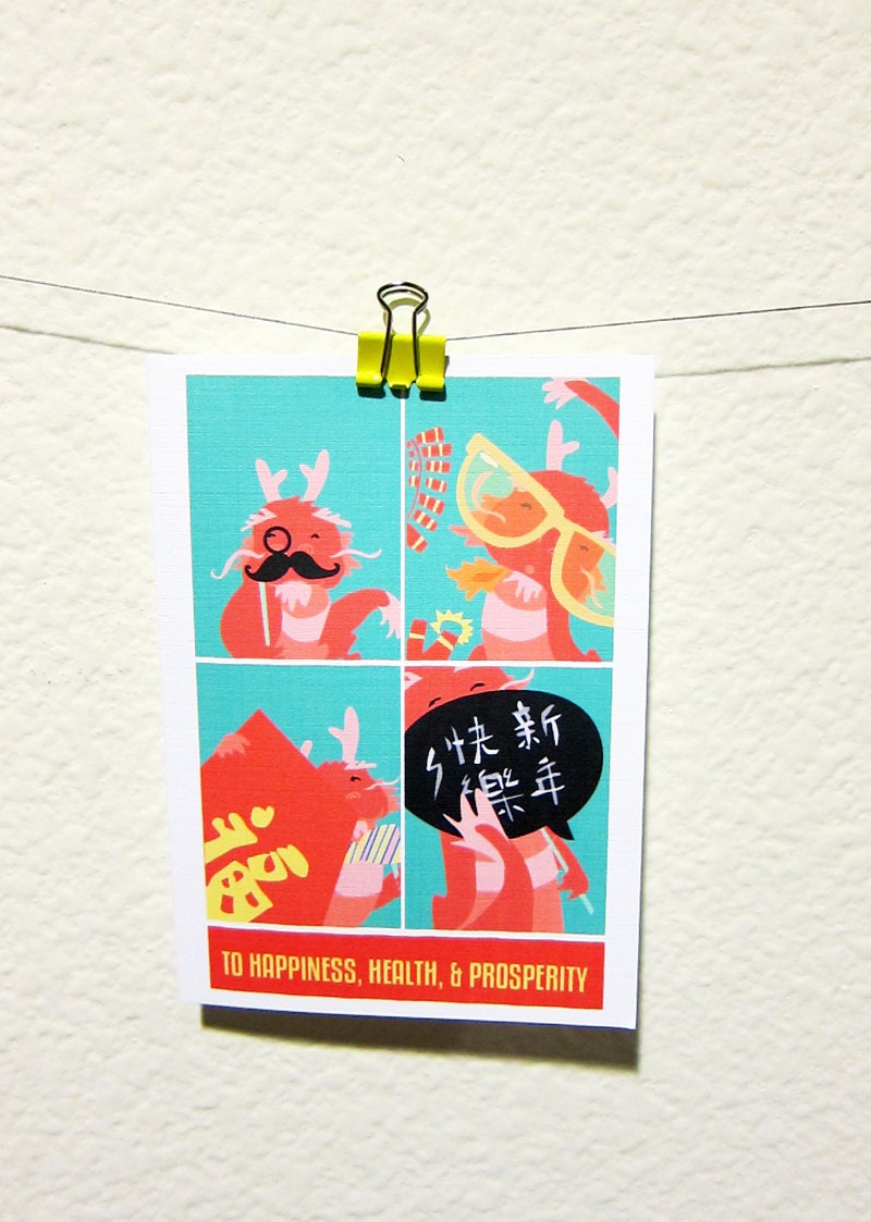 O Snap, Dragon Photobooth Chinese New Year Greeting Card