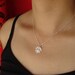 Lotus Flower Pendant Necklace in Silver, Wedding necklace, Bridesmaid gift