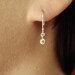 Dainty Peridot Crystal Drop Earrings on Sterling Silver