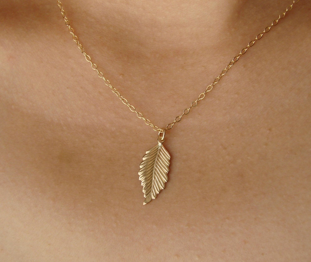 Gold Filled Leaf Necklace