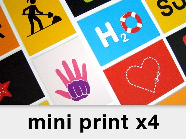 250gr - Mini prints - Pack of 4
