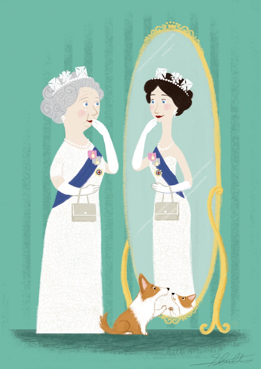 Queen Elizabeth Reflects - A4 Print