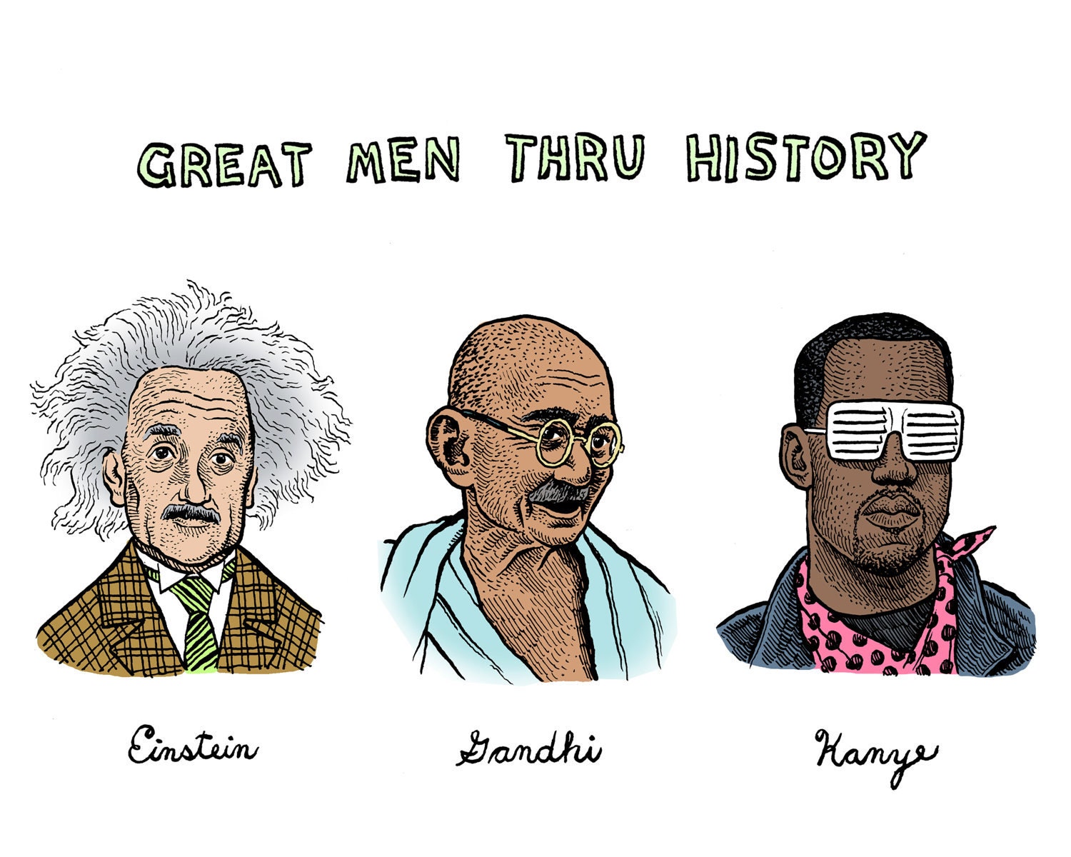 Great Men Thru History - 10x8 Print - PerfectCursive Great Men Thru History - 10x8 Print - PerfectCursive