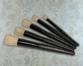 Wall Stencil Brushes - Set of 5 for Perfect Wall and Furniture Stencil Techniques