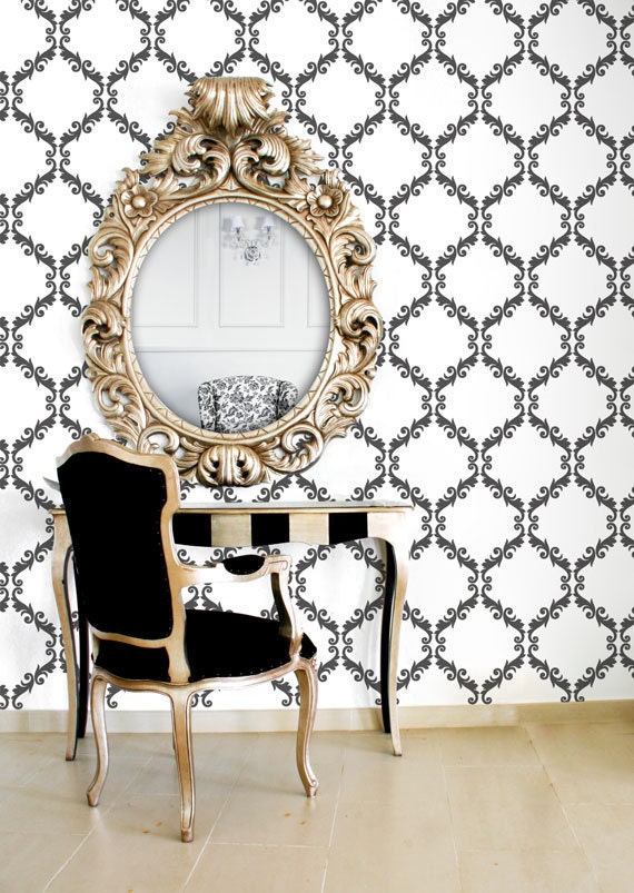 Wall Stencil Small Acanthus Trellis Allover Stencil for Wall Decor and More