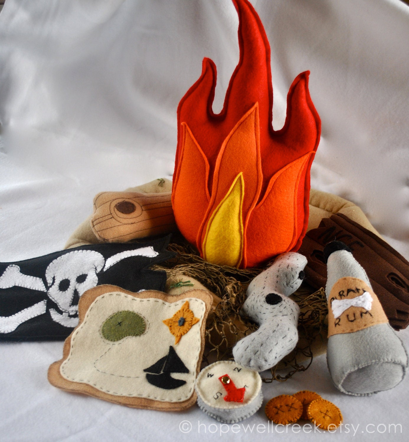 Children's Felt Pirate Campfire (Custom Order)