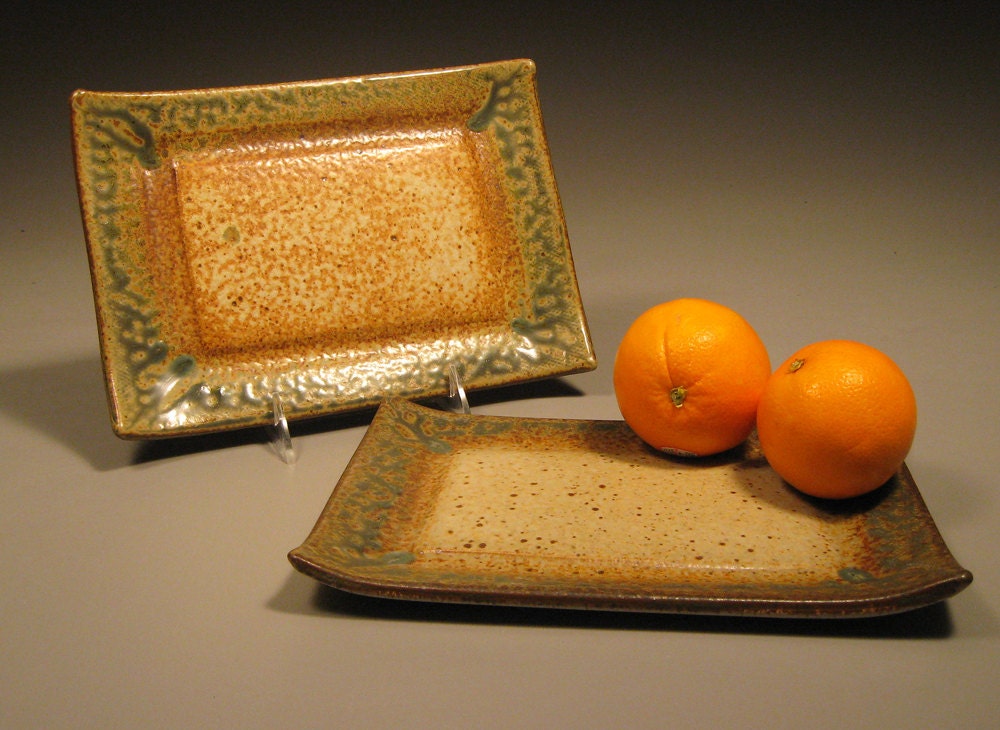 One Sage Green Ceramic Appetizer Platter