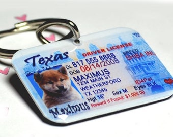 Texas Driver License Pet Driver license Dog Driver License Cat Driver License ID4Pet