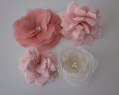 Collection of Four Flower Hair Clip Fascinators