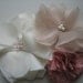 Handmade Flower Wedding Dress Sash in Ivory, Taupe and Coral
