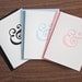 Set of 3 Letterpressed "&" Cards