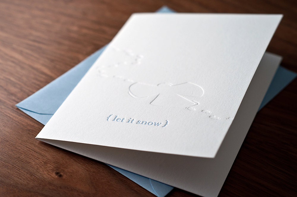 Let it Snow letterpressed card