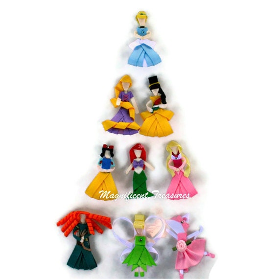 Princess Inspired Ribbon Sculptures You Choose 5 Hair Clips