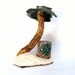 Handmade Ceramic Sculpture Art Pottery "Kahiki Zombie Tiki Mug Island" Miniature of Original Mug by Linda Sapp Long