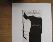 Woman Holding a Snake - Art Print