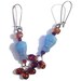 Glass Owl Earrings. Dangle Earrings. Light Blue and Brown Czech Glass Beaded Earrings