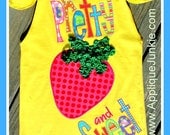 Pretty Sweet Strawberry Machine Applique Design