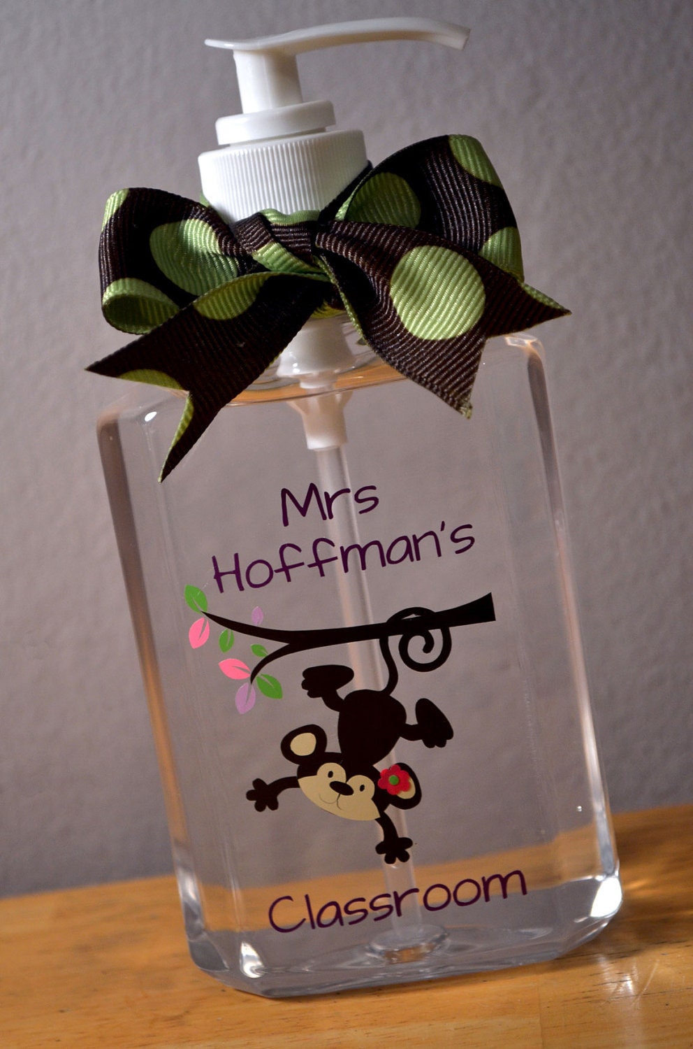 Custom Monkey Hand Sanitizer- Perfect for new baby, home and as teacher gifts