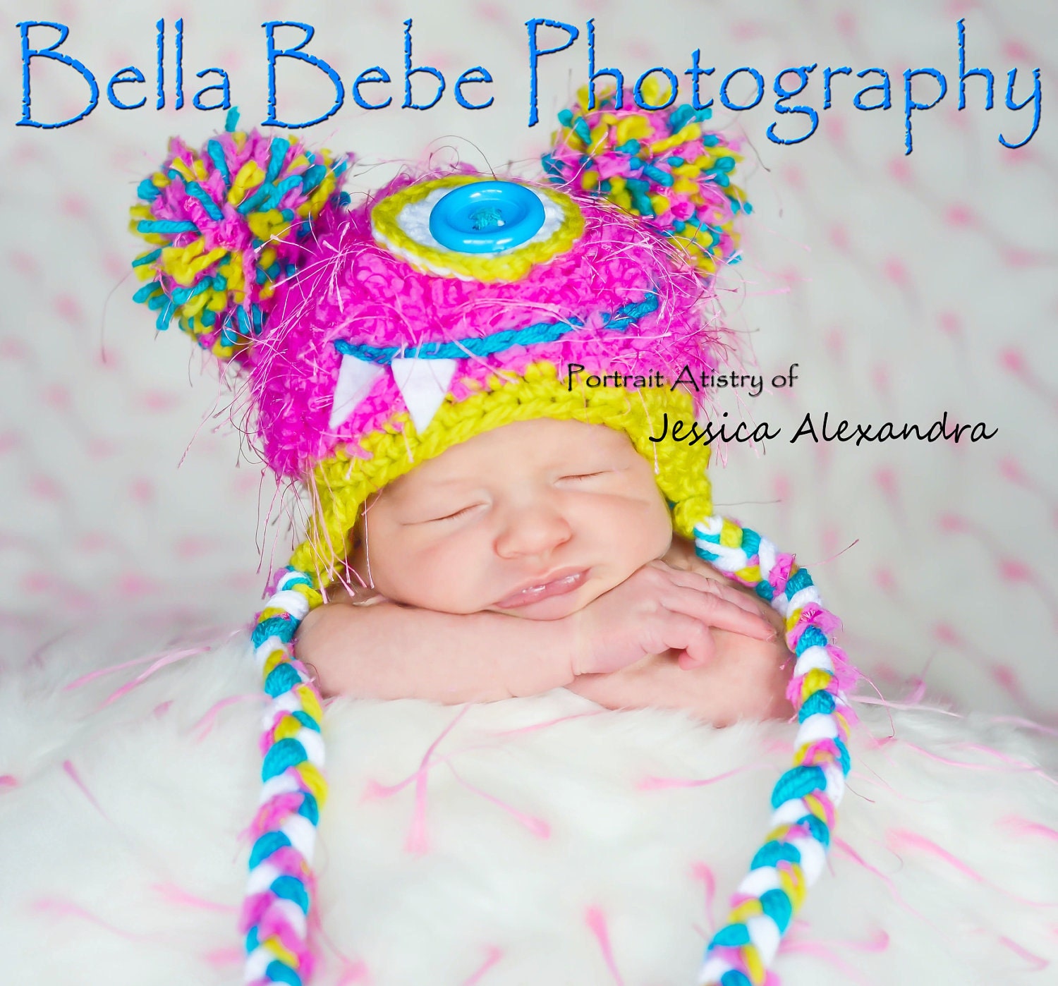 Monstrously Cute - Newborn/Baby Monster Earflap Beanie - Made to Order