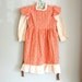 1960s RUFFLED FLOWER Girls Peasant Dress....size 18 months 2T......kids. girls. vintage handmade. floral. ribbon. children. colorful
