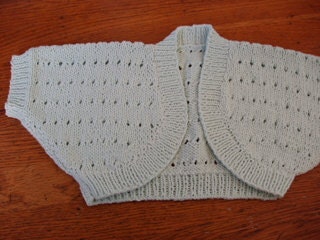 Spring Fresh Cotton Pale Green Shrug, Bolero, Soft and Cozy,