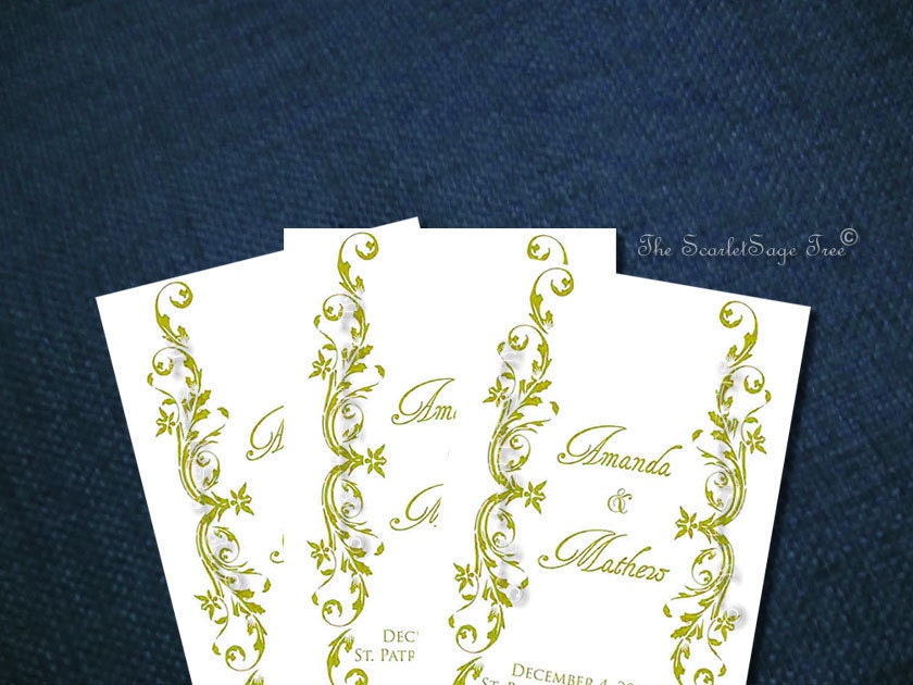 PRINTABLE VINTAGE FLOURISH Wedding Program Template Custom Design Colors & Text Diy Pdf Vintage Country Ceremony Order of Service Decor