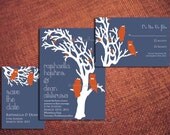 PRINTABLE GARDEN OWLS Invitation Suite Custom Design Colors-Text Diy Wedding Anniversary Engagement Shower