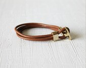 Leather Wrap Bracelet(Camel)