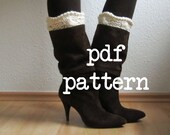 PDF Knitting Pattern - Knitted Cabled Boot Cuff PDF Pattern - permission to sell - instant download