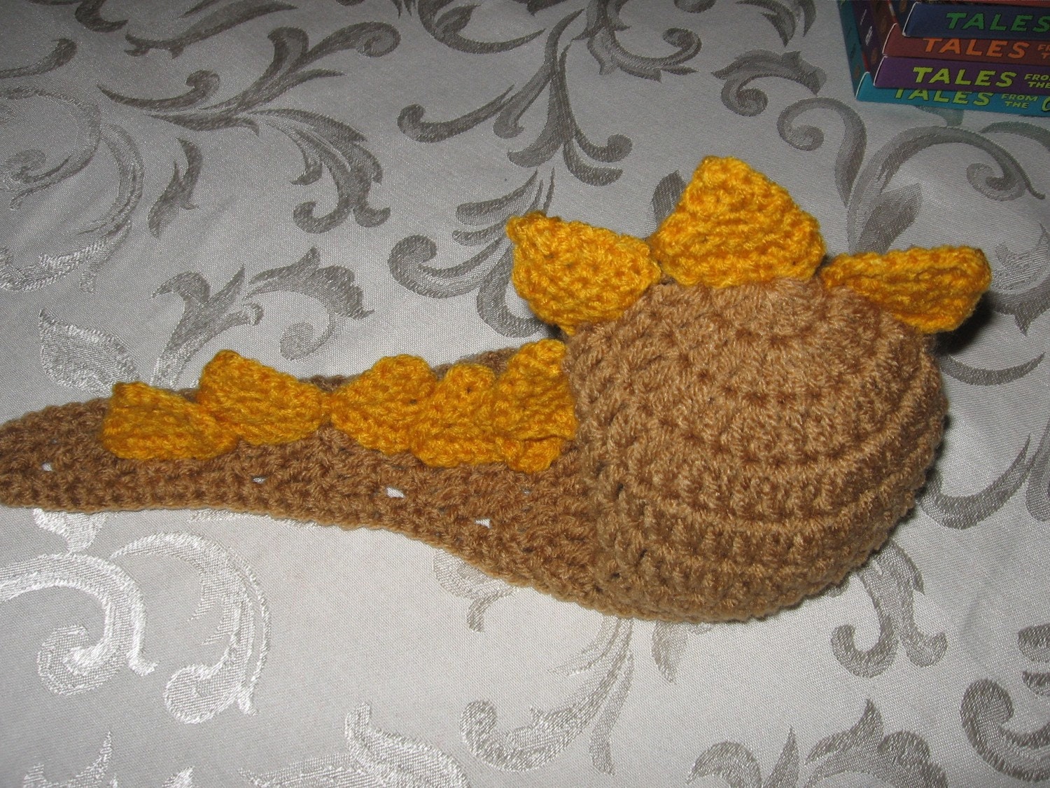 Great Crochet Hat for Photo Prop Is is a Dragon Is it a Dinosaur