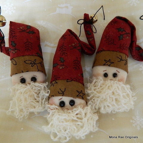 3 Santa Claus Ornaments - Free Shipping - MROriginals